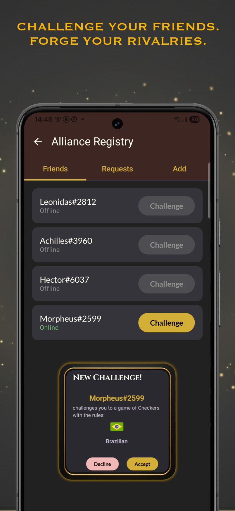 Screenshot Défiez vos Amis